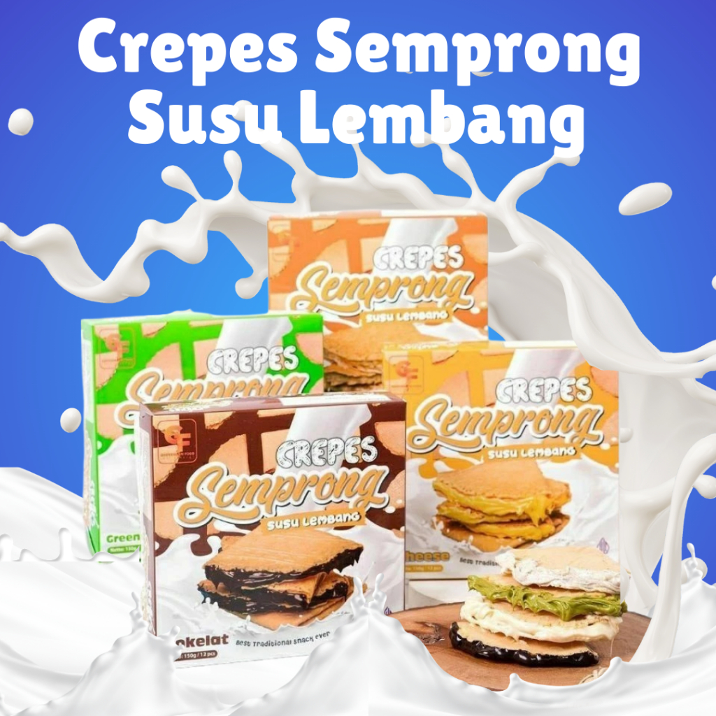 

Crepes Semprong Susu Lembang Oleh Oleh Khas Bandung Aneka Rasa Isi 12 Pcs Kue Kering Semprong Lipat