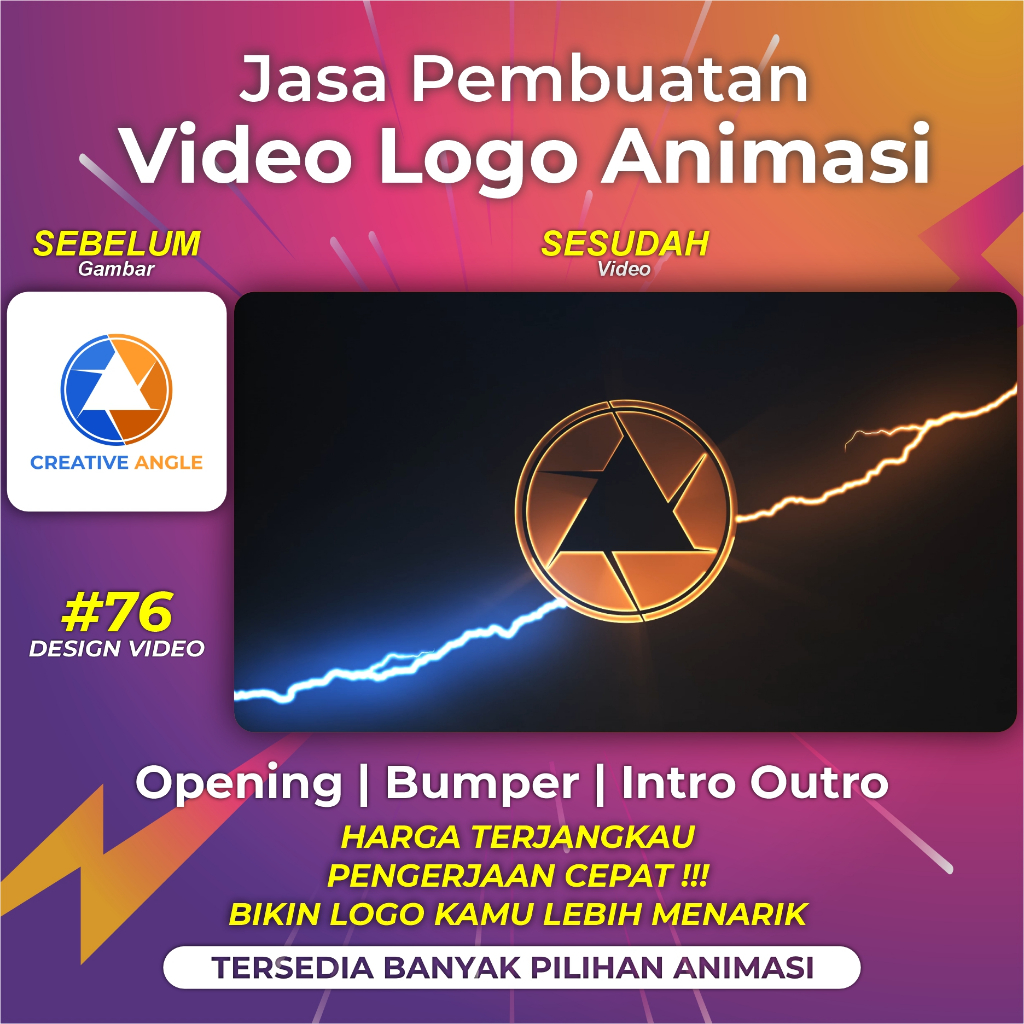 Jasa Edit Video Animasi Opening Intro Outro UMKM Perusahan Organisasi Instansi