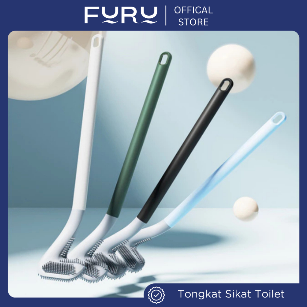 FURU Sikat Tongkat Pembersih Toilet Wc Silikon