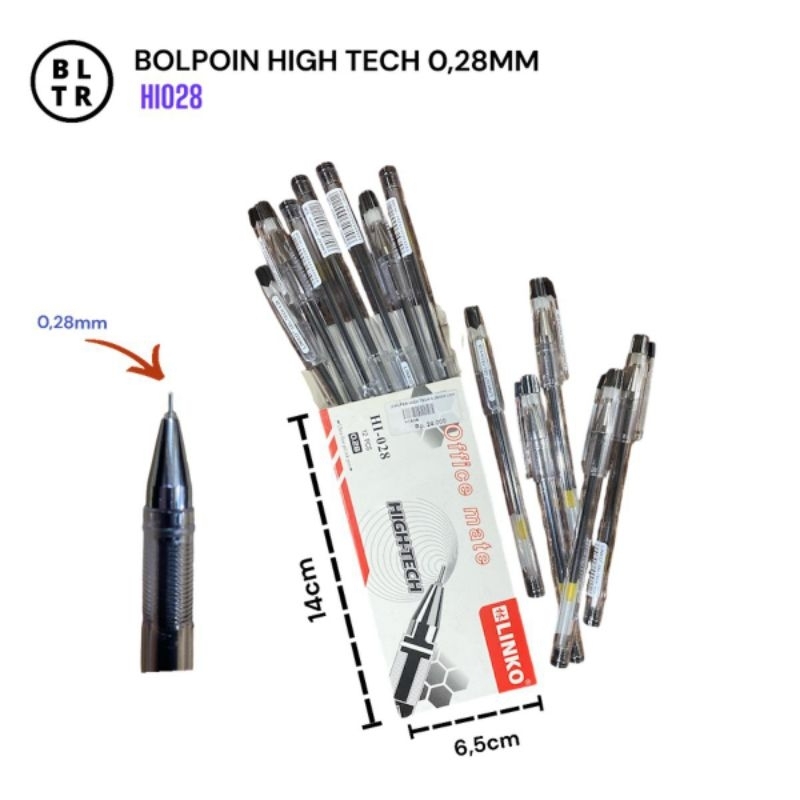 

PAK // BOLPOIN HI-TECH 0.28 HITAM LINKO (HI028) /PEN HI TECH/PULPEN GEL//NEW ORIGINAL