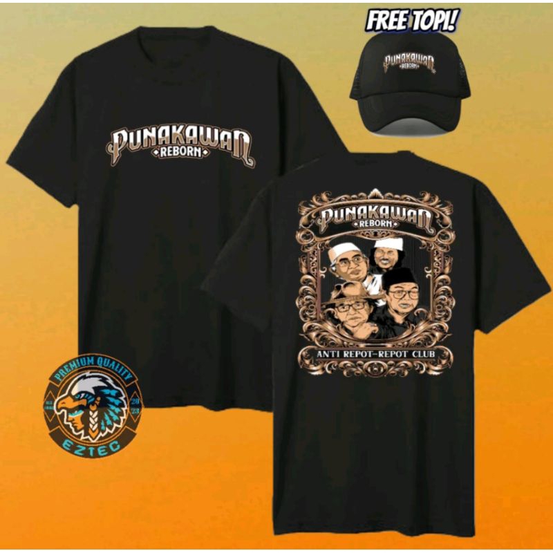 Kaos Punakawan Reborn Anti Repot Repot Club Free Topi