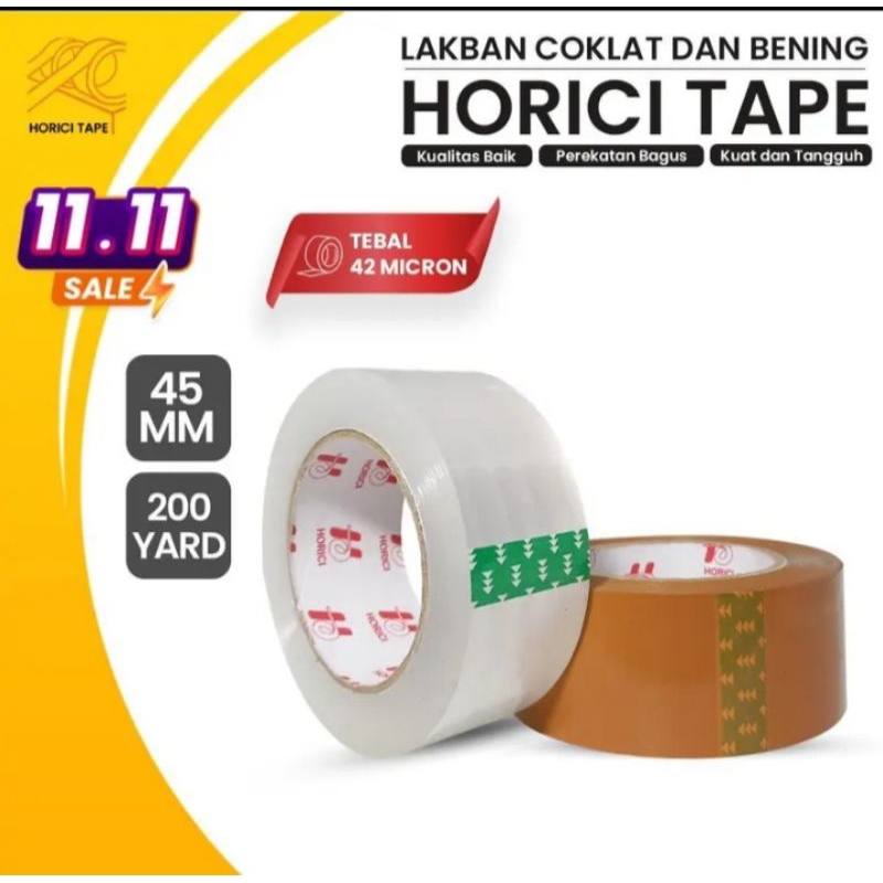 

lakban bening horici tape 45 mmx 200 yard