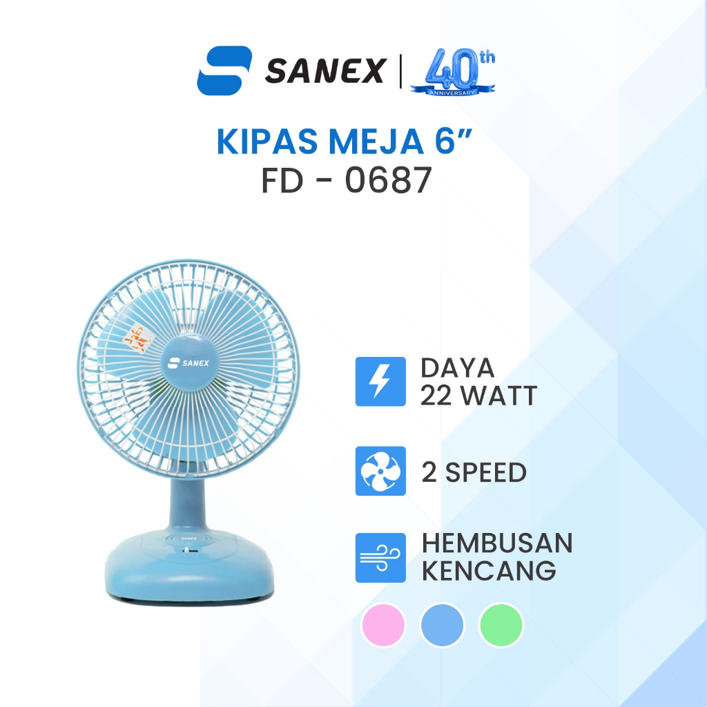 SANEX Kipas Angin Meja 6 Inch FD-0687