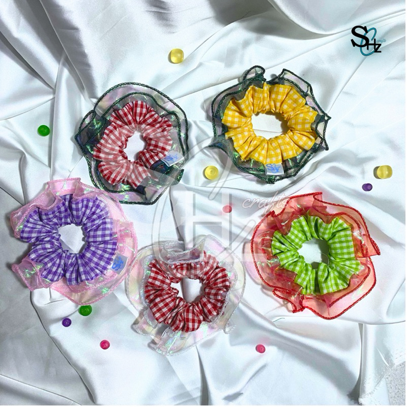 Shz craft scrunchies | ikat rambut | scrunchies aesthetic | ikat rambut aesthetic | scrunchies motif