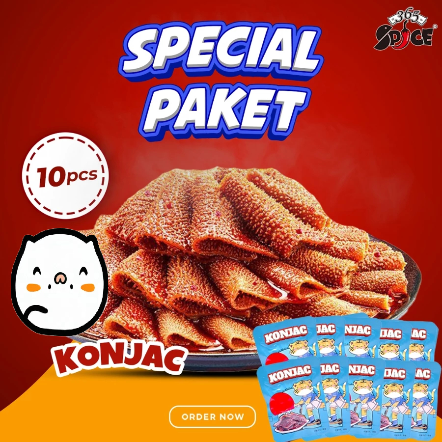 

[ SNACKMASTER ]KONJAC ( 8g X 10pcs ) Spice Snack Pedas Cemilan Spices Snacks Makanan Ringan