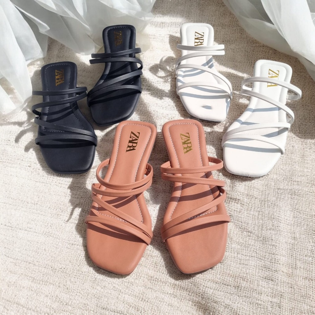 DEO - ZARA Sandal Flat Tali Wanita Sandal Teplek Tali Wanita