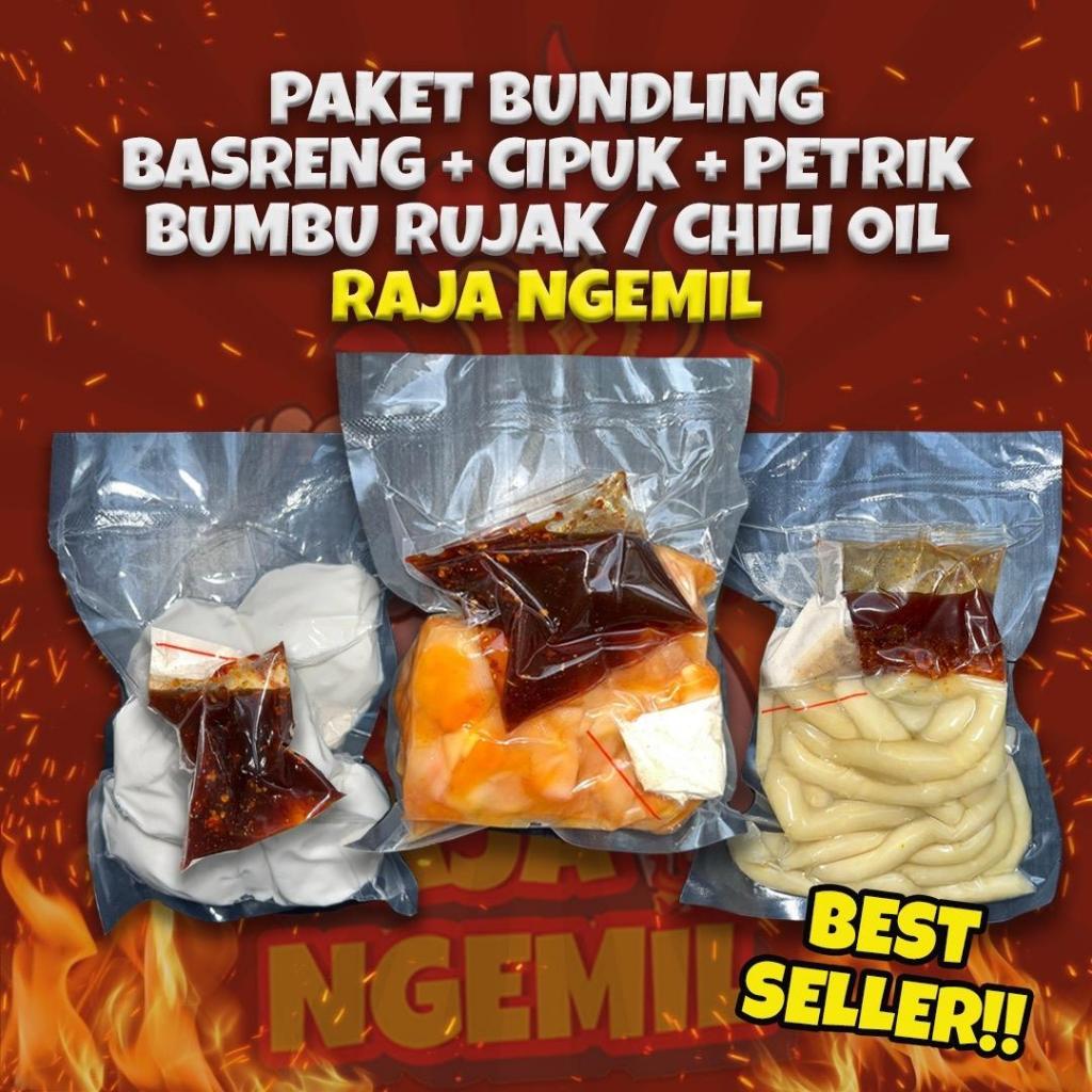 

Paket Bundling Isi 3 Pack Basreng Mentah + Cipuk + Petrik Bumbu Chili Oil / Bumbu Rujak