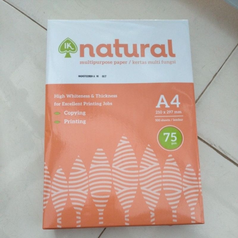 

Kertas HVS A4 Natural 75gsm
