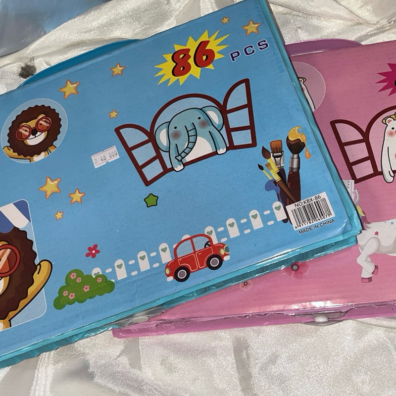 

❤️FREE GIFT❤️ CRAYON SET ISI 86PCS MAINAN ANAK MEWARNAI PENSIL WARNA CRAYON PENGGARIS PENGHAPUS LEM