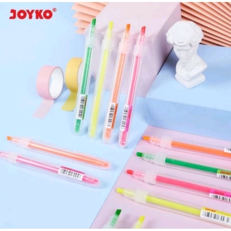 

(12pcs) Highlighter Penanda Warna Joyko / HL 73-78 /stabilo