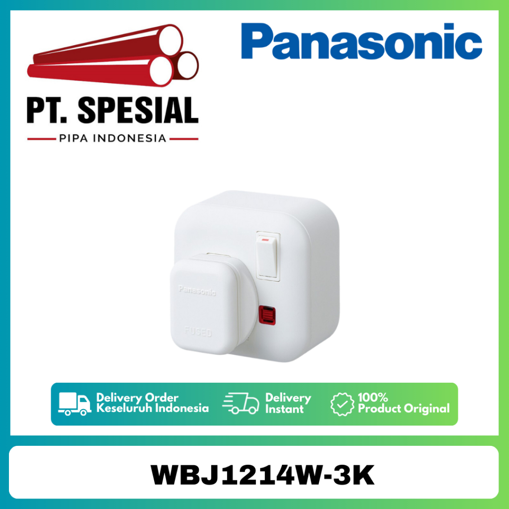 Panasonic Stop Kontak AC Set WBJ1214W-3K WBJ 1214W-3K Outbow Putih - 06
