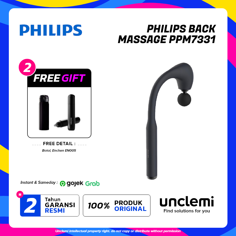 Philips PPM7331 Massage Gun - Bantal Pijat dengan Getaran 6mm