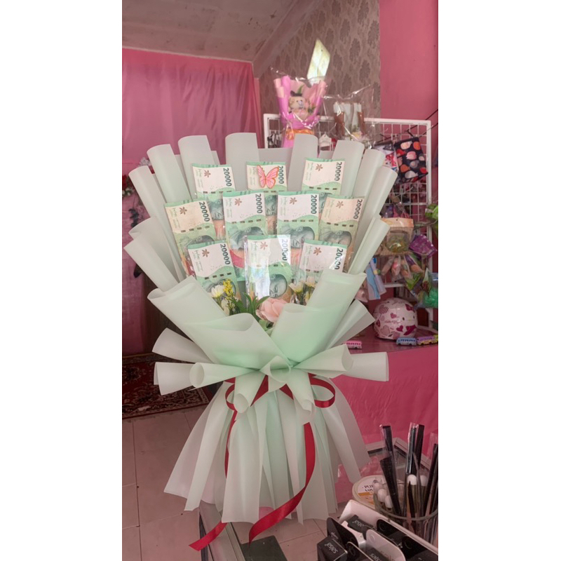 Buket Uang Kertas 10 Lembar