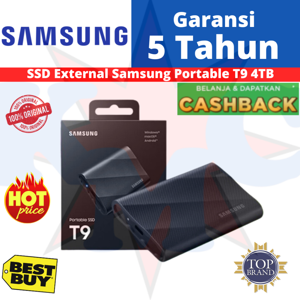 SSD External SSD Samsung T9 4TB 2TB 1TB SSD Portable
