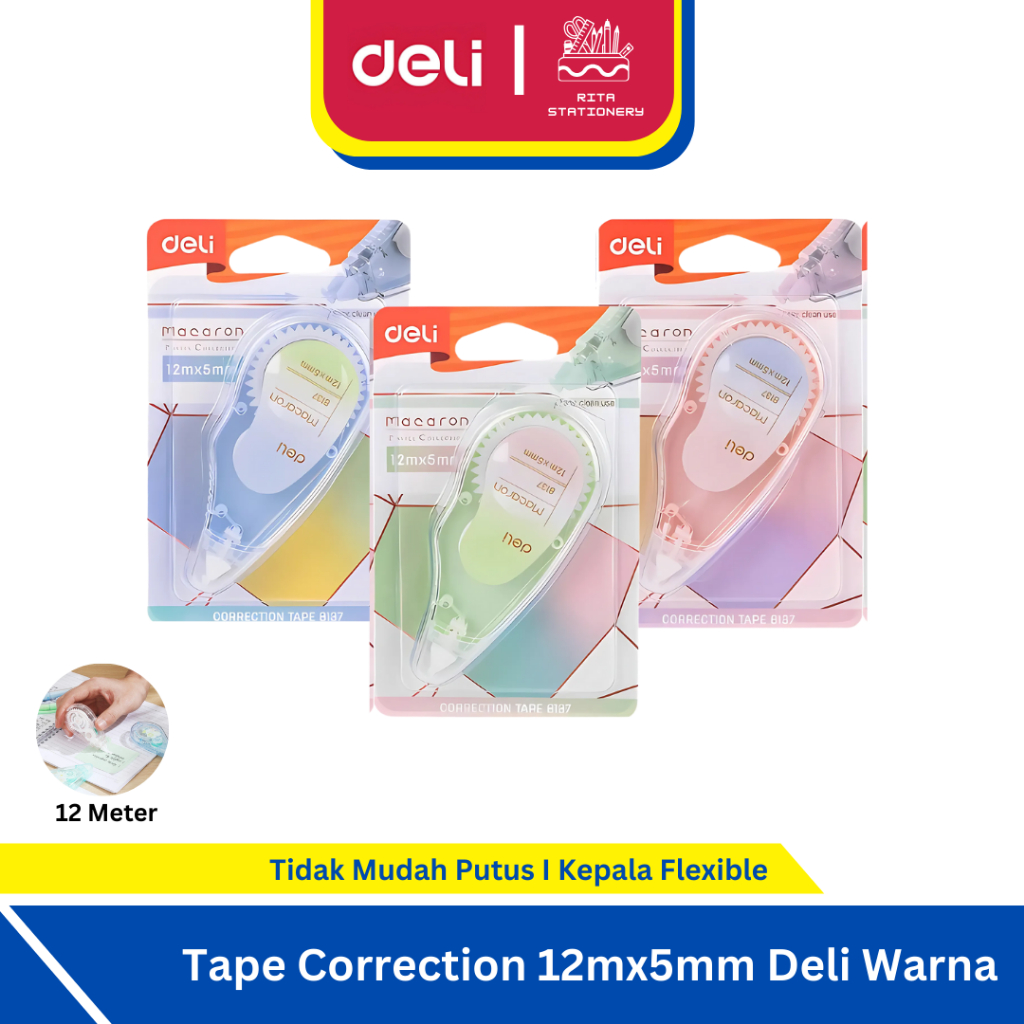 

Deli Correction Tape / Tipe X kertas E-8137