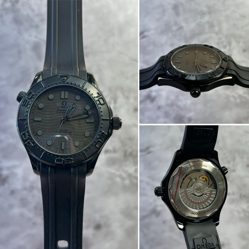 JAM TANGAN PRIA OMEGA RUBBER AUTOMATIC DIAMETER 40mm#Jamtanganpria#jamtangancowok