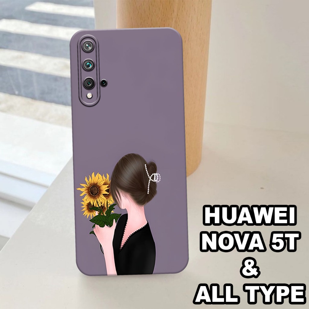 G59 - Silikon HUAWEI NOVA 5T - Softcase pro camera HUAWEI NOVA 5T - Motif CEWEK - Bahan  Karet Lentu