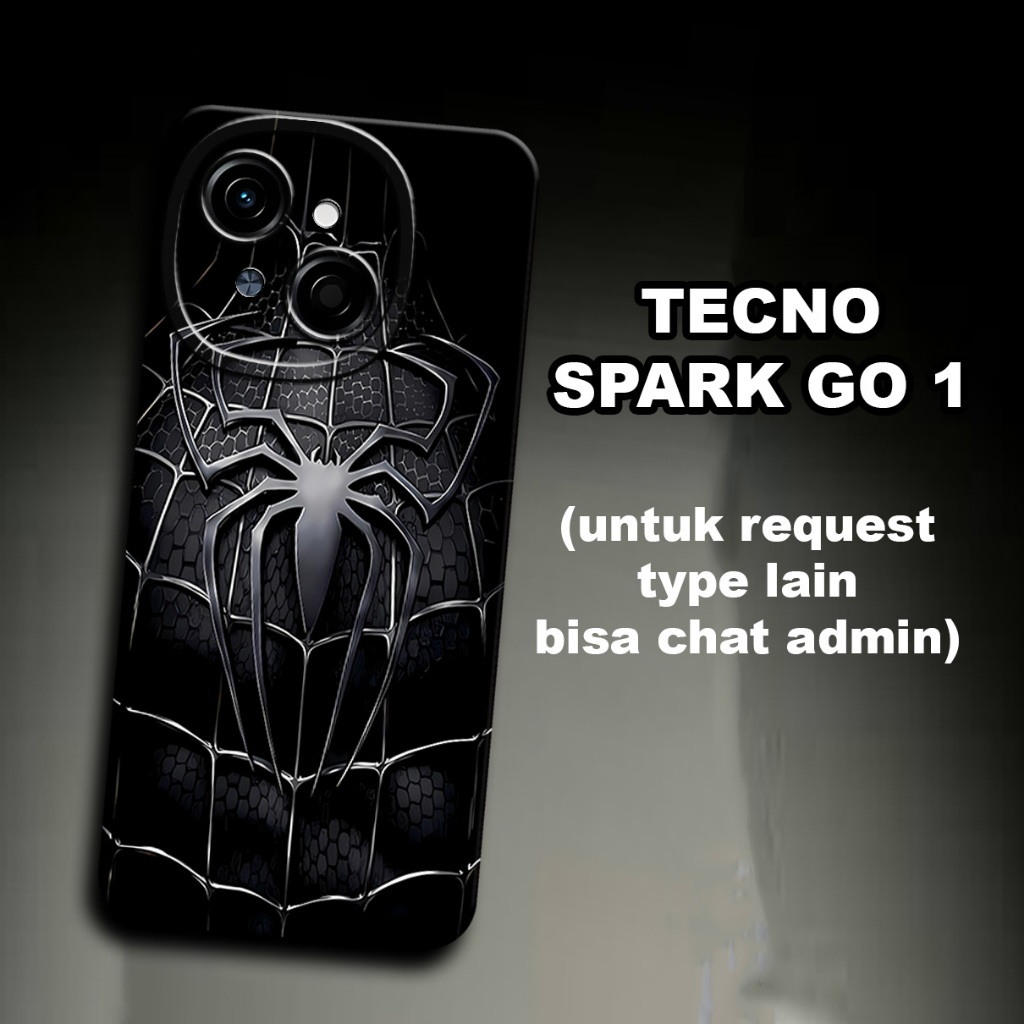 CC14/ Softcase karet lentur untuk TECNO SPARK GO 1/Motif spiderman/case TECNO SPARK GO 1 /kesing TEC