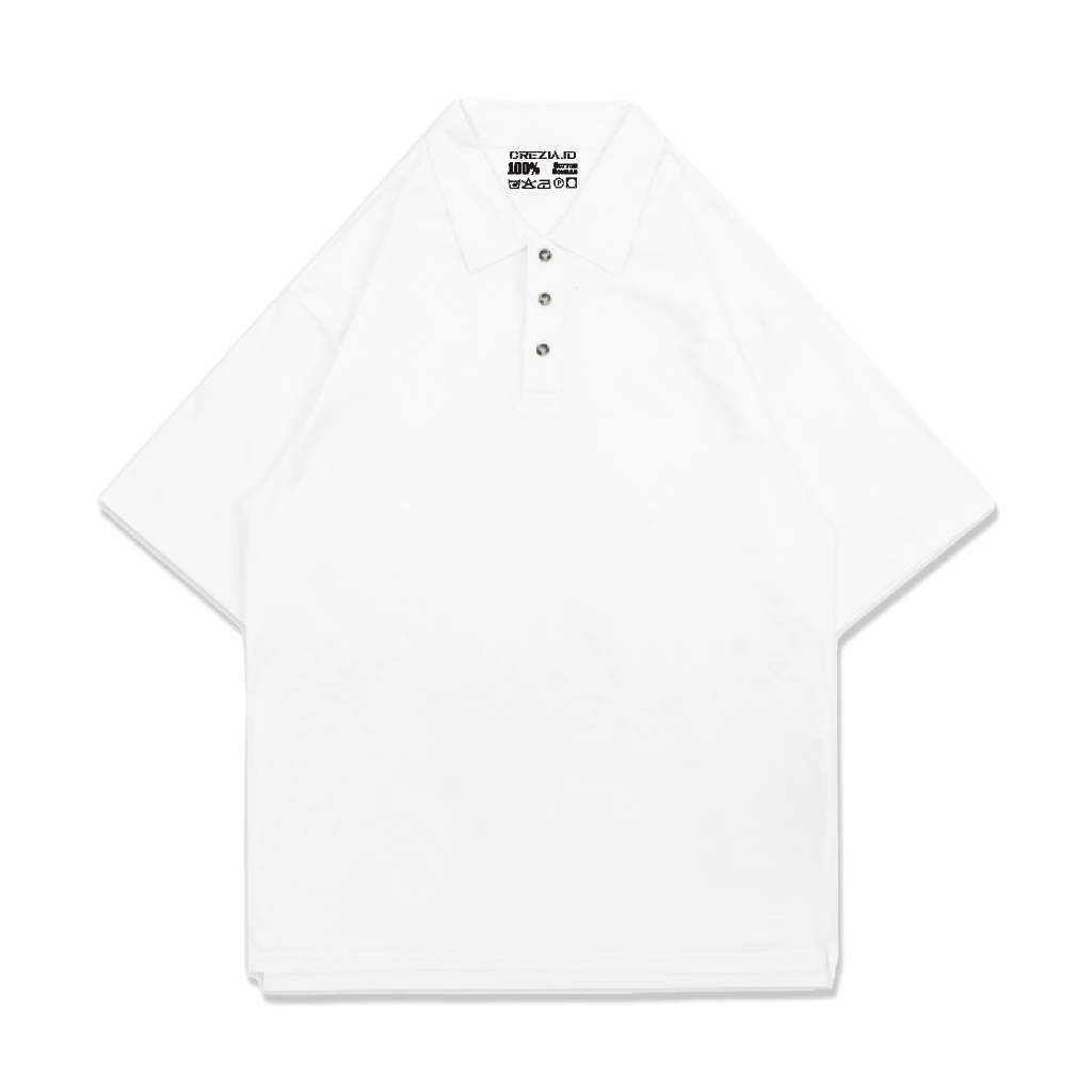 Kaos Polos putih Vintage Short Rugby Polo Shirt - Bonheur