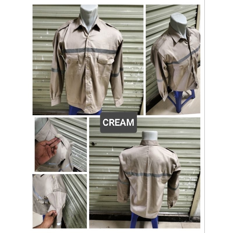 ATASAN BAJU KERJA WERPACK SAFETY /TAMBANG/PROYEK PRIA/WANITA CREAM