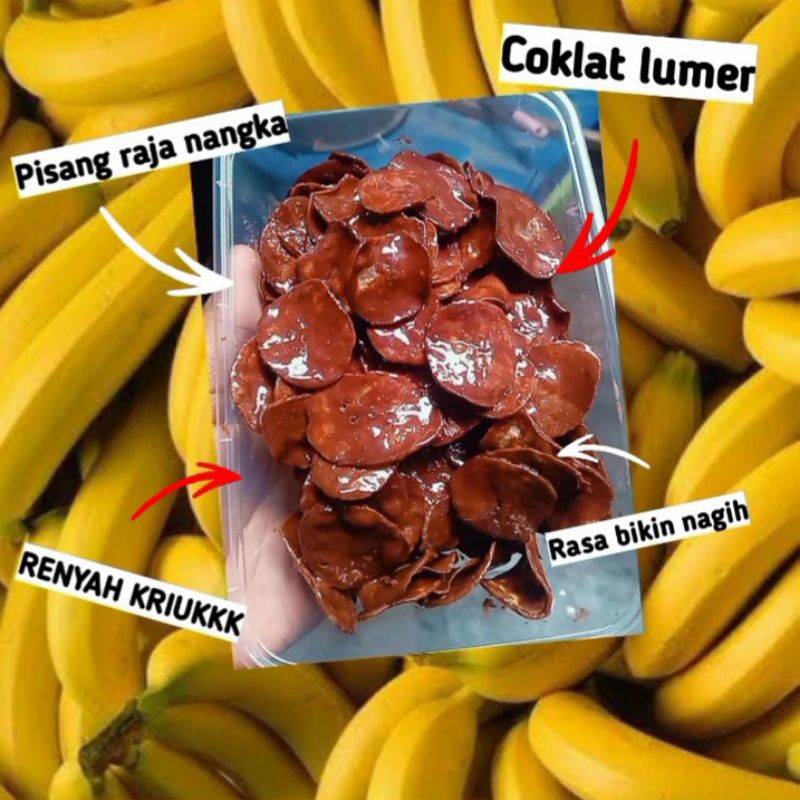 

kripik pisang coklat lumerr 150gr camilan keripik makanan ringan