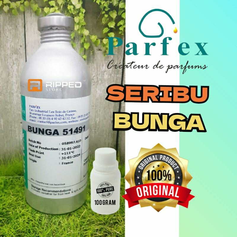(100ML) BIBIT PARFUM MURNI BUNGA SERIBU BUNGA BY PARFEX ORIGINAL