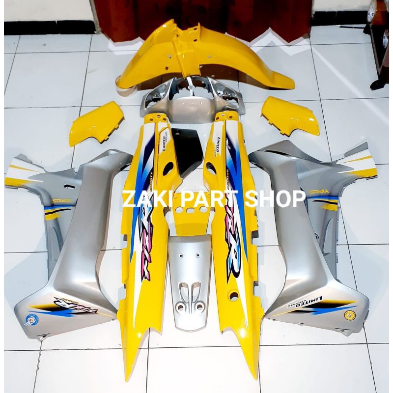 cover body halus full set Yamaha f1zr limited edition kuning silver cover body halus full set fizr l
