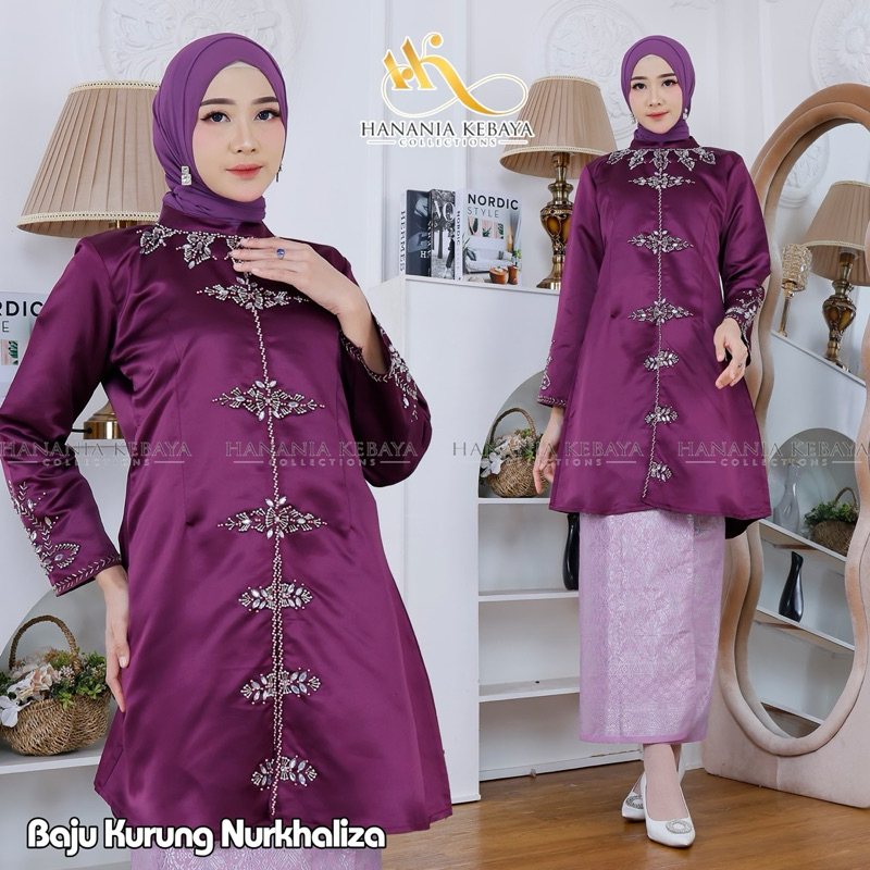 Setelan Baju Kurung Nurkhaliza - Baju Kurung Melayu - Baju Kurung Tradisional - Baju Kurung Modern -