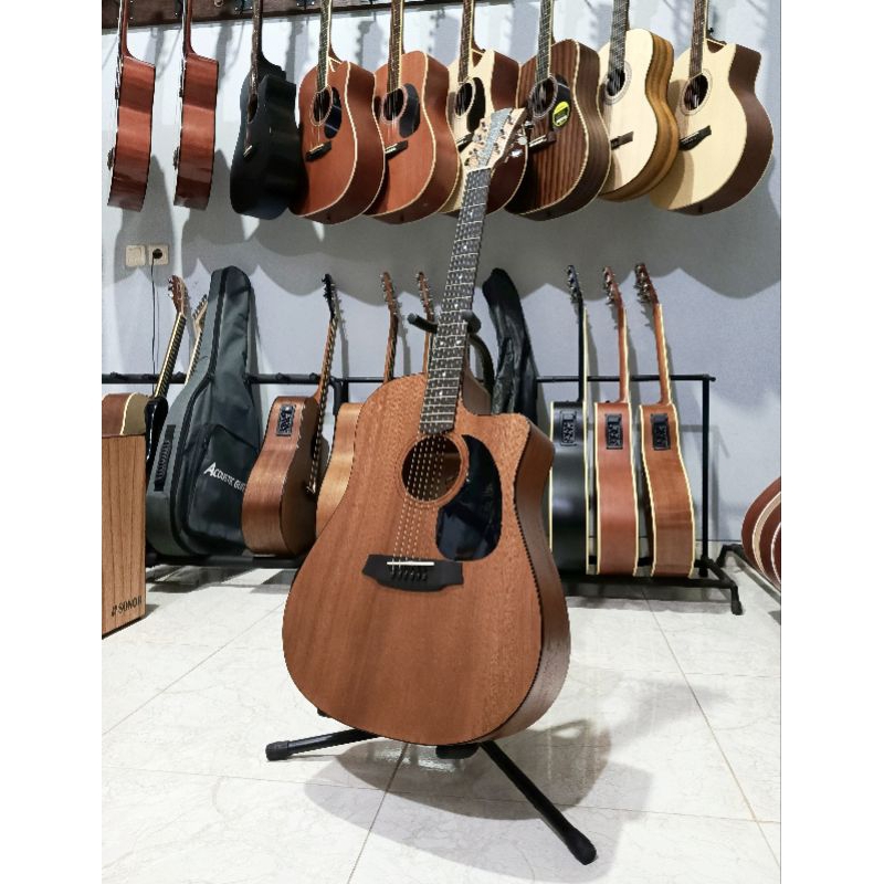 gitar akustik model ibanes,, kelas premium,, tanam besi doble action