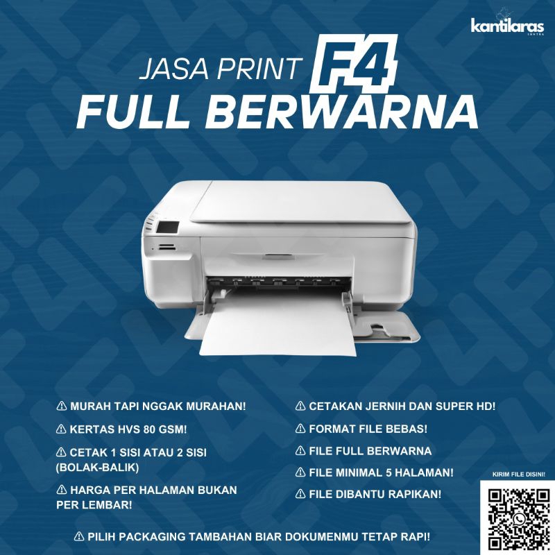 

Jasa Print Full Berwarna F4 | Kertas HVS 80 Gsm | Murah Super HD