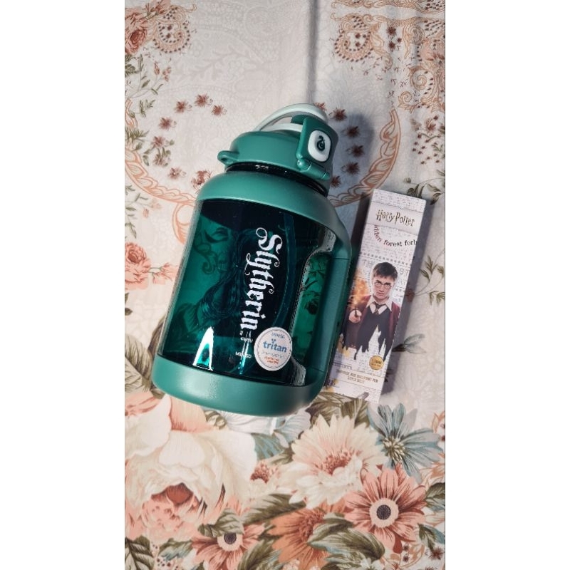MINISO X HARRY POTTER SLYTHERIN BOTTLE,  FREE WAND BALLPOINT