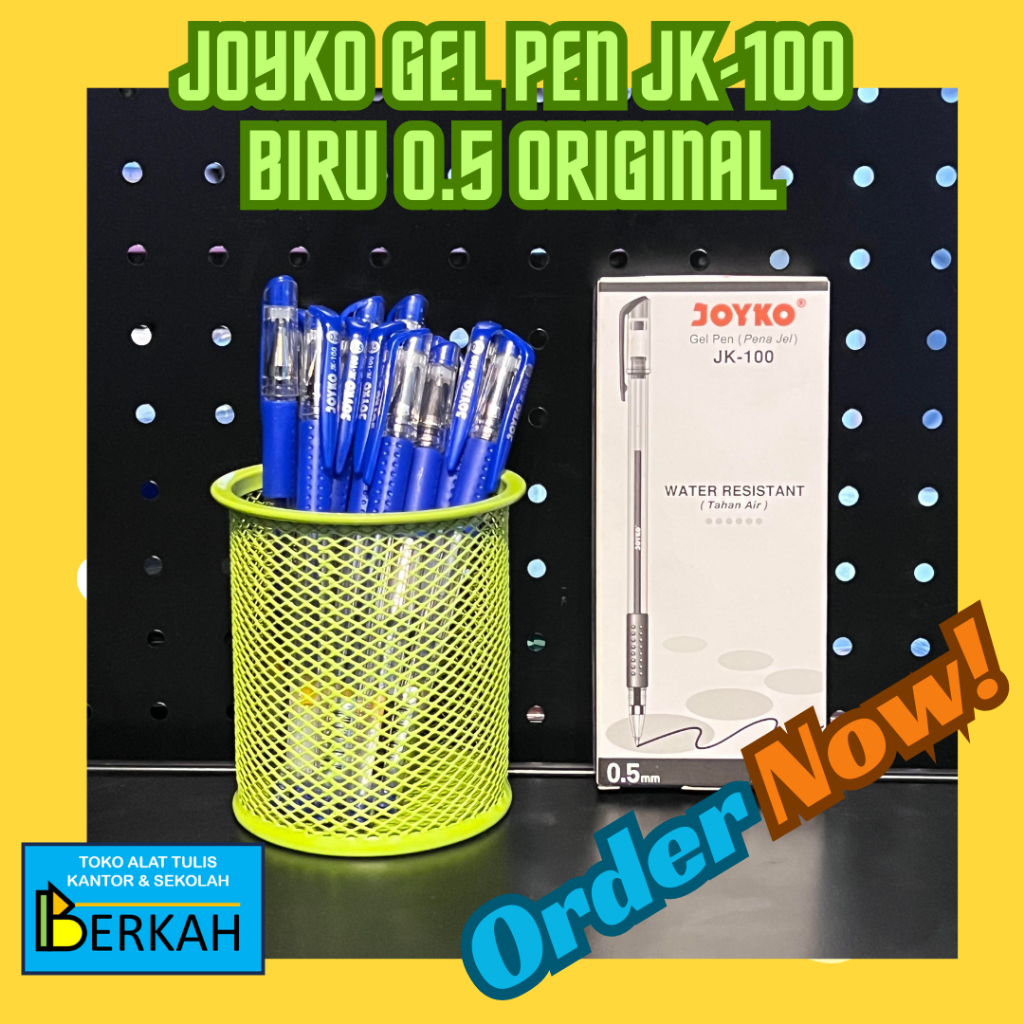 

Gel Pen Joyko JK 100 0.5 Hitam Merah Biru