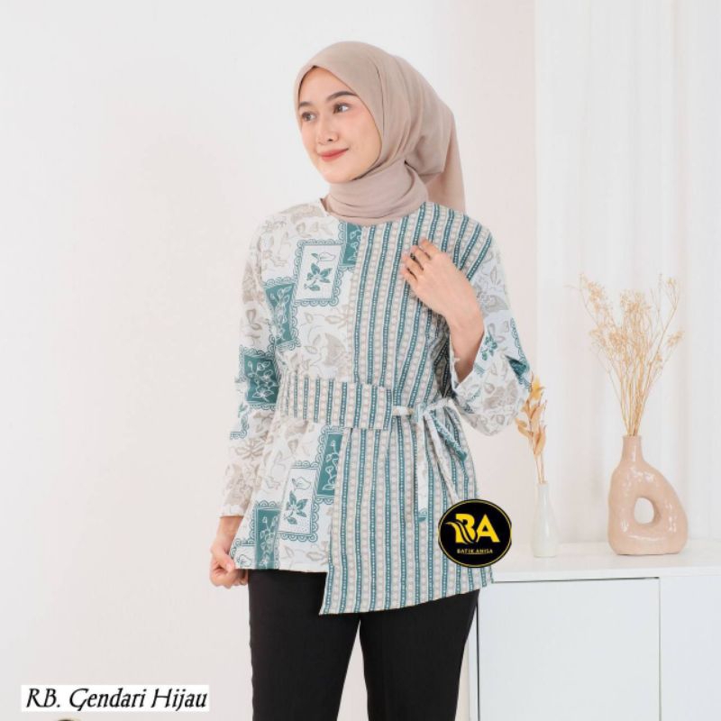 Blouse Batik Simple Harian|Blouse Batik Santai KekinianBlouse Batik Kerja Murah|Blouse Batik Motif T