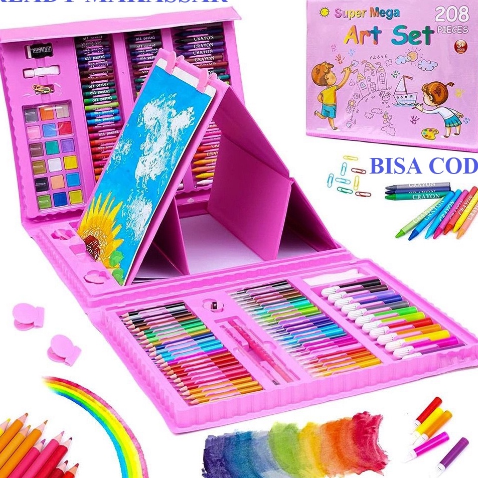

Super Trending KOMPLIT ALAT MENGGAMBAR MEWARNAI ANAK PENSIL WARNA KRAYON ANAK MEGA ART 28 PCS KADO ULTAH
