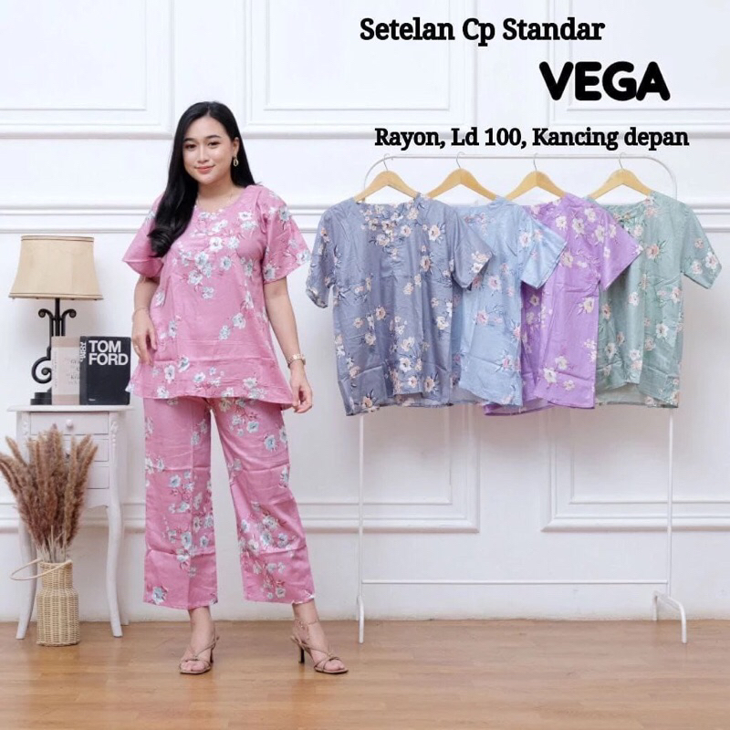 SETELAN DASTER WANITA CELANA PANJANG LENGAN PENDEK ONE SET RAYON BUSUI