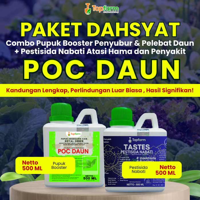 Pupuk Pestisida Topfarm / Pupuk Cair Khusus Daun / Pupuk Khusus Daun / Obat Hama Daun Tanaman Buah /