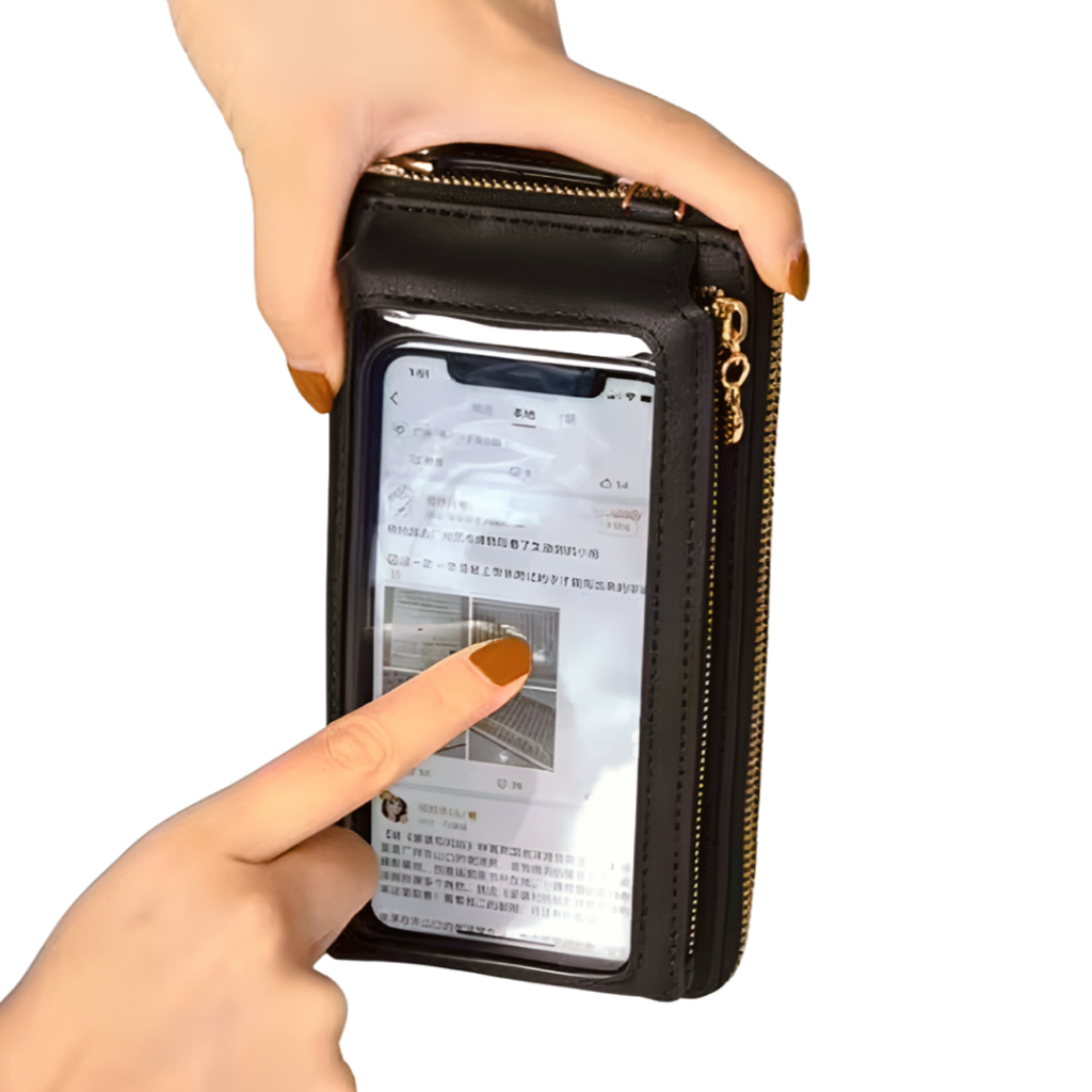 Dompet Hp Wanita Touchscreen Multifungsi Kulit Sintetis Miniso Import Terbaru Micka