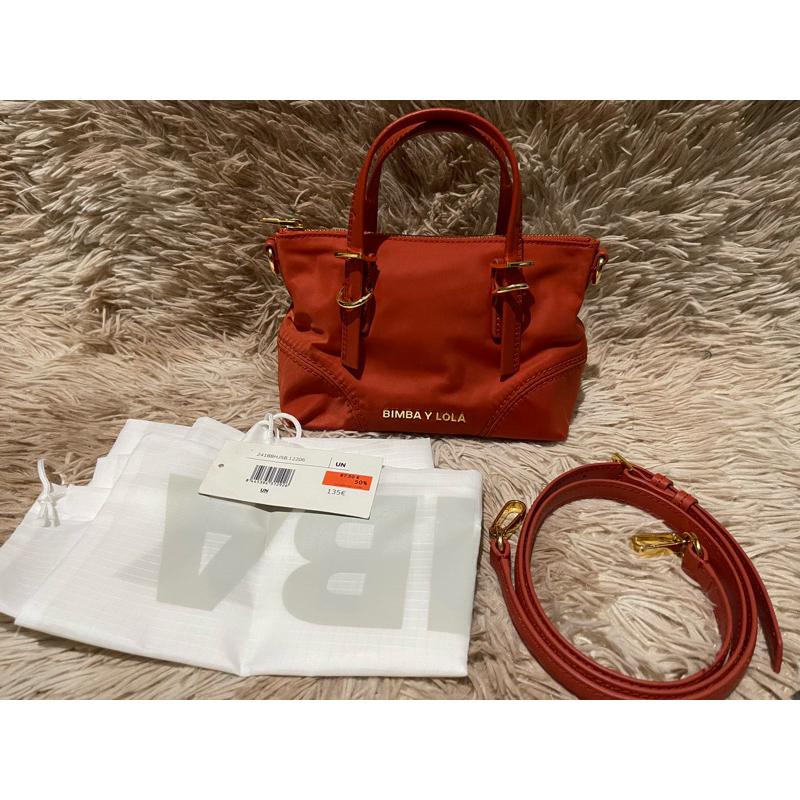 Bimba Y Lola Mini Shopper Nylon Coral
