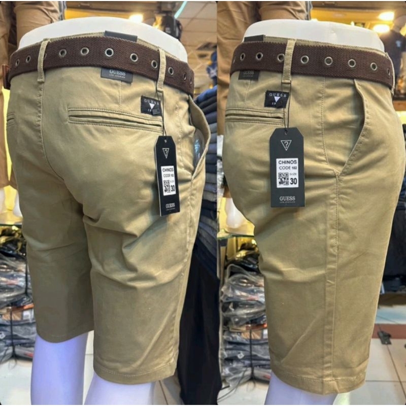 PENDEK CHINOS- celana pendek chinos pria gues premium/celana pendek chinos pria model kekinian/celan