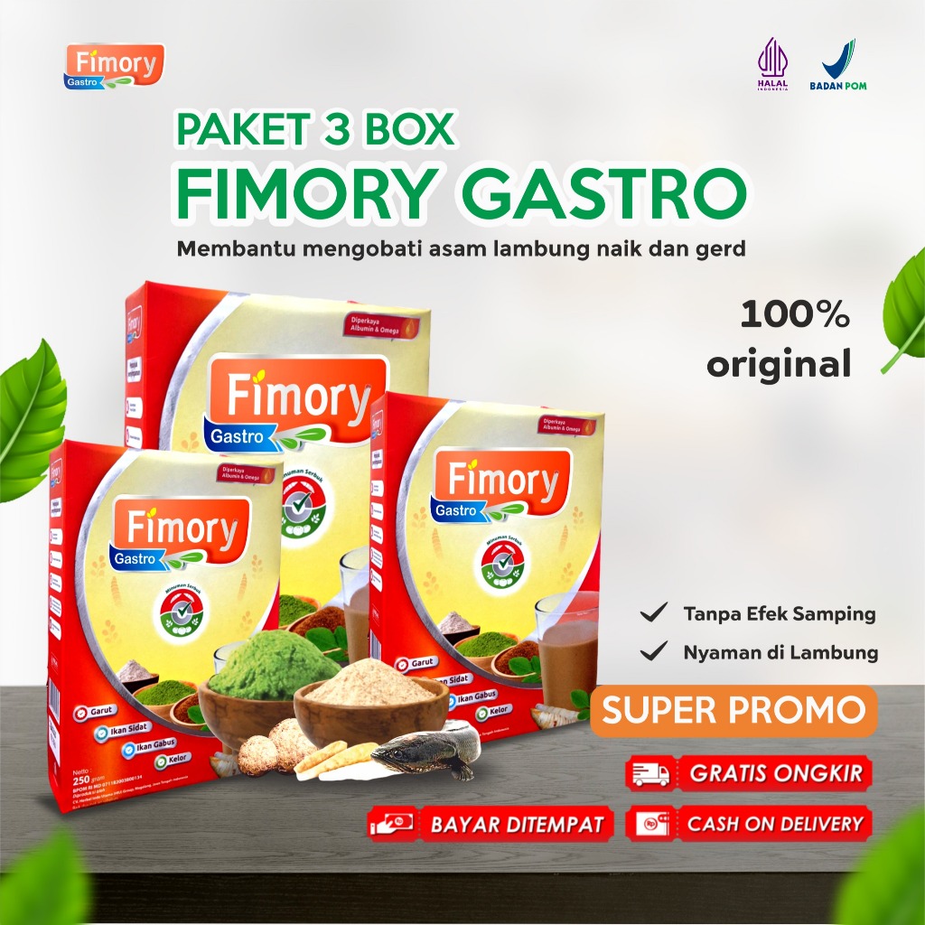 

Paket 3 pcs Fimory Gastro 250gr - sereal untuk Mengatasi Masalah Asam Lambung Akut | Original 100%