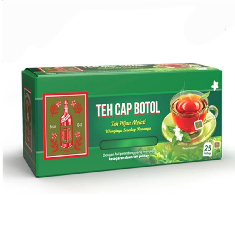 

Teh Cap Botol Celup / Teh Hijau Melati isi 25 x 5box