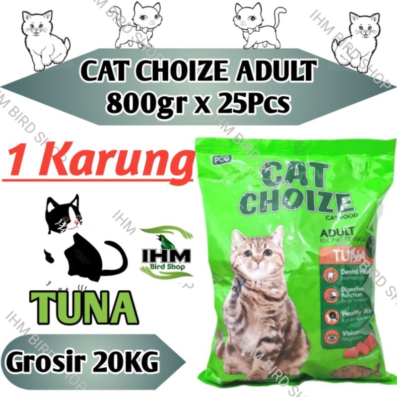 Livvicstore Ihm - Pakan Kucing 1 Karung Viral Cat Choize 20Kg Harga Cat Choize Fresh Pack 800Gr &