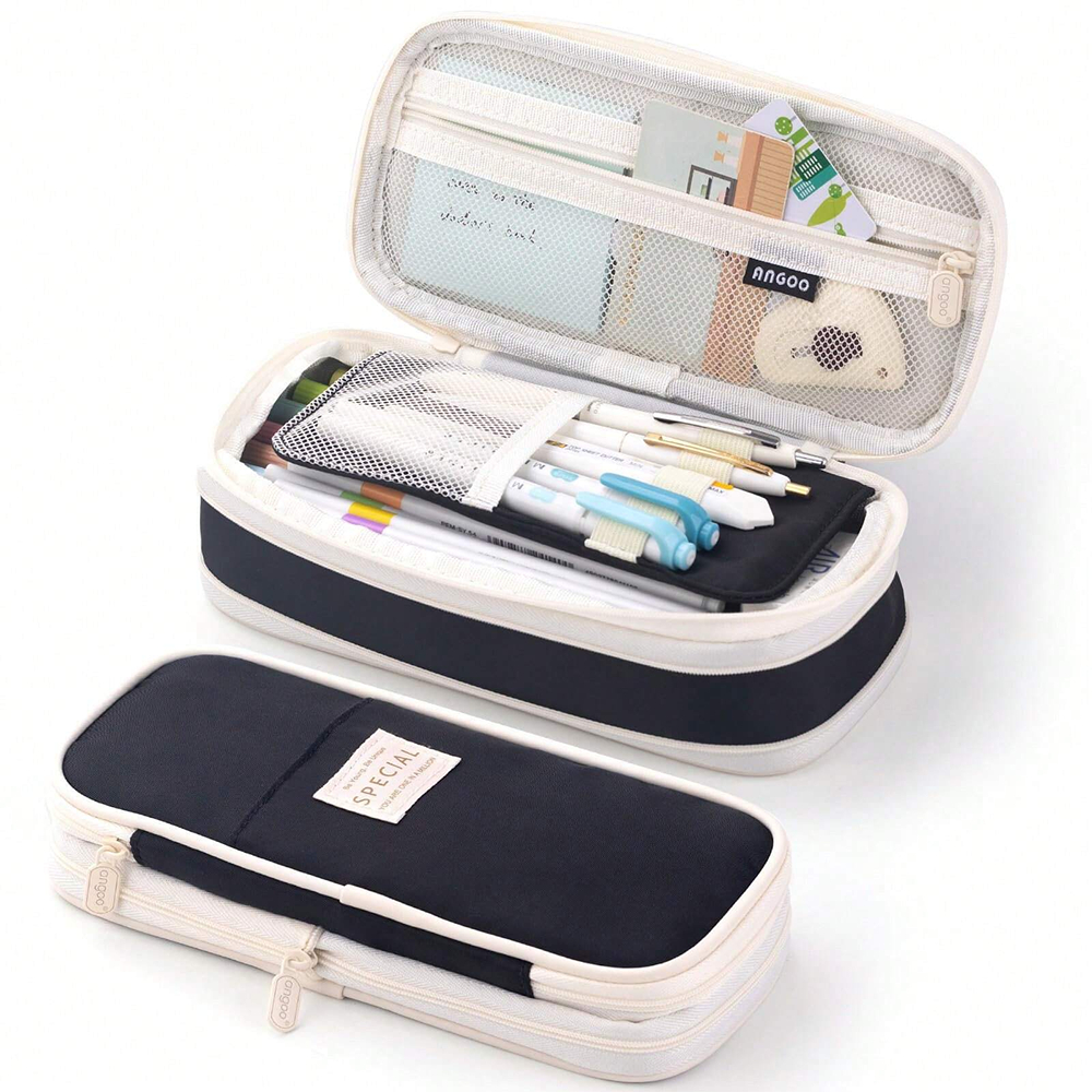 

[DOTDING] Pencil Case Korean Pouch for Boys Girls Large Capacity Pen Box Organizer School Supplies Office Accessories Stationery Bag