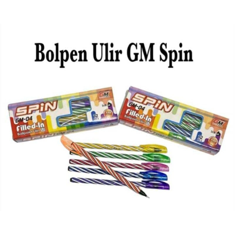 

Bolpen/Ballpoint/Pulpen GM SPIN Lilin Ulir