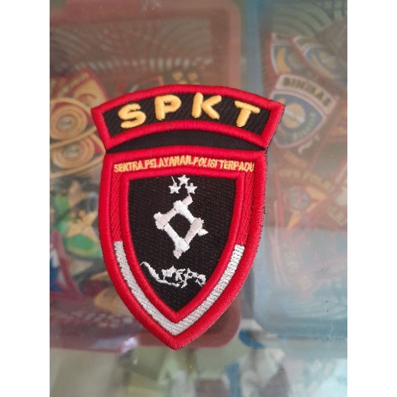 LOGO SPKT MERAH POLRI TIMBUL 3D