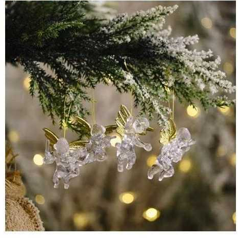 [GROSIR] Gantungan Liontin Malaikat Pohon Natal Christmas Tree Pendant Angel Hanger Gold Silver