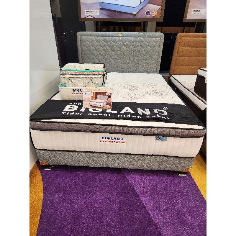 Matras Springbed Kasur Bigland BIG POCKET PARAMOUNT PLUSHTOP TINGGI 34 CM Promoo 