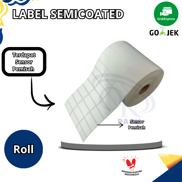 

Promo LABEL SEMICOATED(BUKAN THERMAL) 33 x 15 mm 3 Line, Stiker Printer Barcode, Core 1 Inch isi
