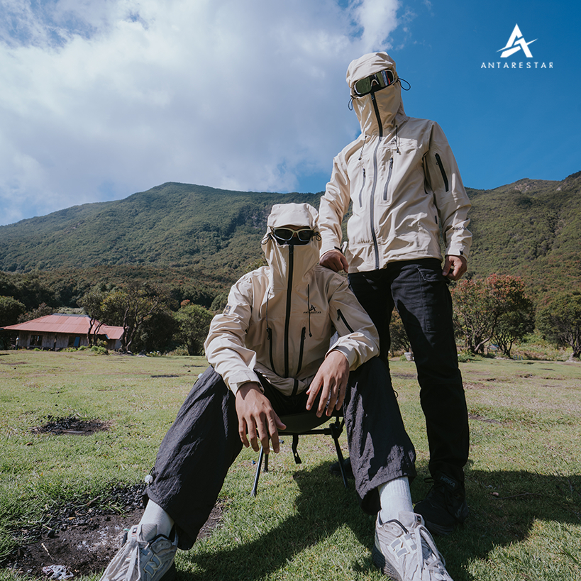 ANTARESTAR Official - Jaket Gorpcore Mandala Waterproof Jaket Pria Wanita Hiking Gunung Windbreaker 