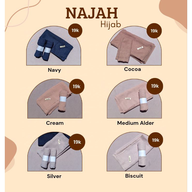 Najah Hijab - (Hijab Segiempat Daily Polycotton Premium)